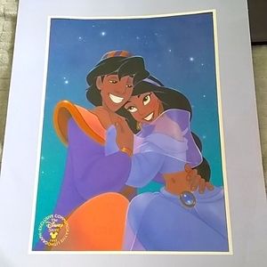 Jazmine & Prince Disney lithograph